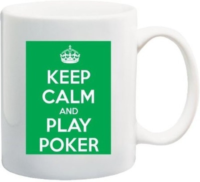 40% OFF on Teeskart Keep Calm And Play Poker Porcelain Mug 300 ml