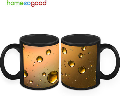 37% OFF on HomeSoGood A Rainbow From Water Drops Pack Of 2 Ceramic Mug 325 ml, Pack of 2