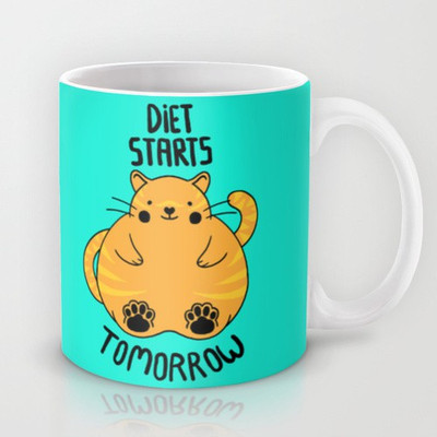 58% OFF on Astrode Diet Starts Tomorrow Ceramic Mug 325 ml