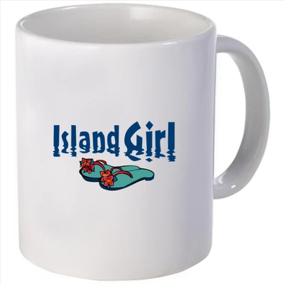 Snoogg island girl Ceramic Mug Snoogg island girl Ceramic Mug