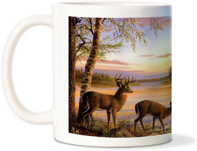 75% OFF on AMY Y Two Deer Lake Sidecoffee Ceramic Mug