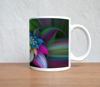 60% OFF on StyBuzz Colorfull Flower Abstract Porcelain Mug 300 ml