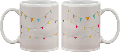 15% OFF on Artifa Birthday Bunting Porcelain, Ceramic Mug 350 ml 15% OFF on Artifa Birthday Bunting Porcelain, Ceramic Mug 350 ml
