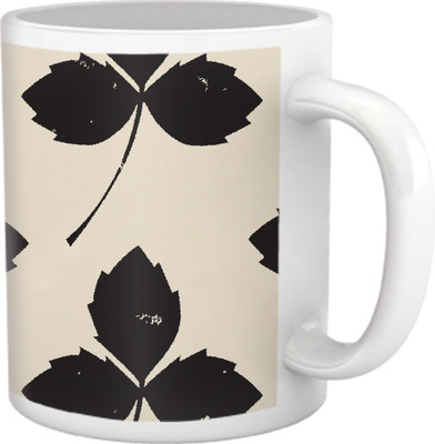 50% OFF on Tiedribbons Shy Shine_Geometric Multicolor_ Classic Leaf Pattern Ceramic Mug 325 ml