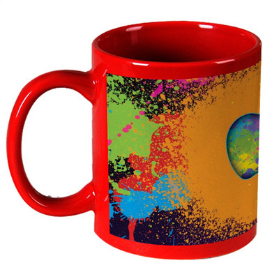 68% OFF on AMY Apple Color Splash Art Red Ceramic Mug 325 ml 68% OFF on AMY Apple Color Splash Art Red Ceramic Mug 325 ml