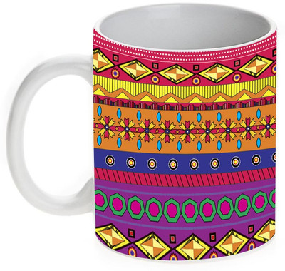 63% OFF on Mugwala Colorful Designer Coffee Ceramic Mug 350 ml