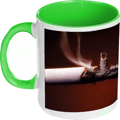 41% OFF on AMY Smoking Cigarette Inside Green Coffee Ceramic Mug
