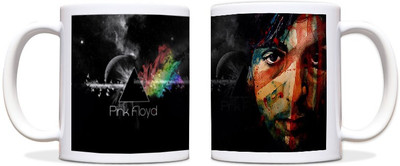60% OFF on ShopMantra Pink Floyd Painted Face Black Ceramic Mug 300 ml