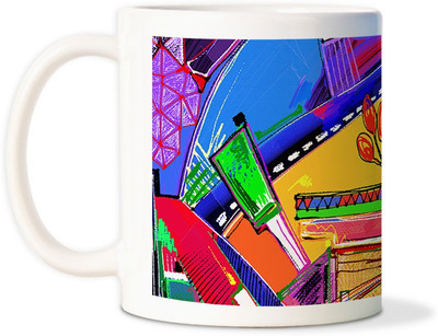 87% OFF on AMY Multicolor Design Pattern Ceramic Mug