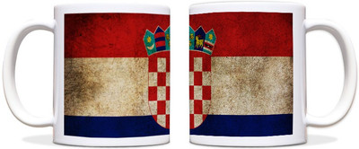 ShopMantra Grunge Flag Tricolor Black Ceramic Mug 300 ml ShopMantra Grunge Flag Tricolor Black Ceramic Mug 300 ml