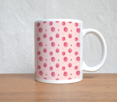 60% OFF on StyBuzz Pink Apple Pattern Porcelain Mug 300 ml 60% OFF on StyBuzz Pink Apple Pattern Porcelain Mug 300 ml