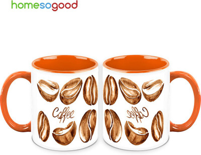 37% OFF on HomeSoGood Attractive Coffee Beans QTY 2 Ceramic Mug 325 ml, Pack of 2 37% OFF on HomeSoGood Attractive Coffee Beans QTY 2 Ceramic Mug 325 ml, Pack of 2