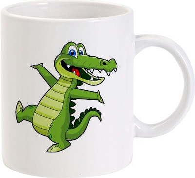 59% OFF on Lolprint Dancing Crocodile Ceramic Mug 325 ml