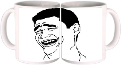 25% OFF on Shopkeeda Lol Troll Man Face Ceramic Mug 350 ml