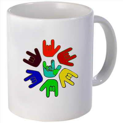 Snoogg love of many clrs Ceramic Mug