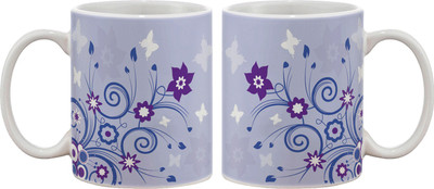 15% OFF on Artifa Violet Summer Porcelain, Ceramic Mug 350 ml