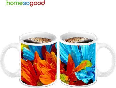 45% OFF on HomeSoGood Colored Flowers Coffee Ceramic Mug 280 ml, Pack of 2 45% OFF on HomeSoGood Colored Flowers Coffee Ceramic Mug 280 ml, Pack of 2