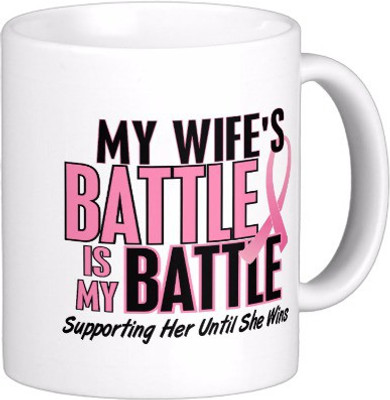 25% OFF on Exoctic Silver Ribbon- Breast Cancer Awareness C002 Ceramic Mug 300 ml