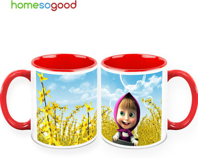 37% OFF on HomeSoGood Cute Masha On QTY 2 Ceramic Mug 325 ml, Pack of 2 37% OFF on HomeSoGood Cute Masha On QTY 2 Ceramic Mug 325 ml, Pack of 2