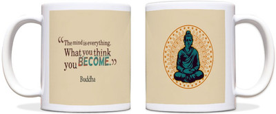 60% OFF on ShopMantra Buddha You Think You Become Quote Blue Black Ceramic Mug 300 ml 60% OFF on ShopMantra Buddha You Think You Become Quote Blue Black Ceramic Mug 300 ml