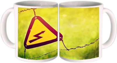 62% OFF on Shopkeeda Electric Fence Ceramic Mug 350 ml