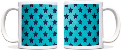 60% OFF on ShopMantra Star Pattern Black Ceramic Mug 300 ml