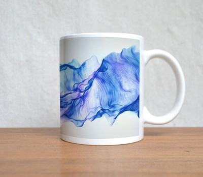 60% OFF on StyBuzz Blue Water Abstract Porcelain Mug 300 ml