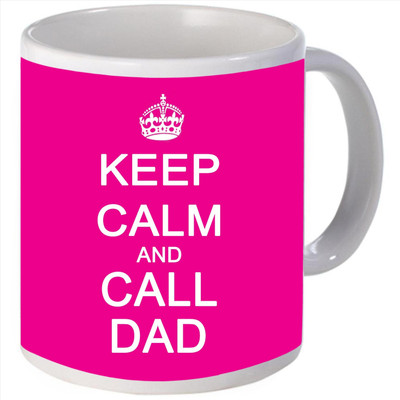 Snoogg Keep calm and call dad Porcelain Bone China Coffee Ceramic Mug