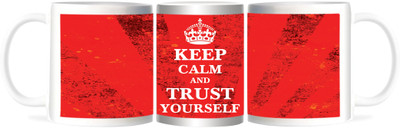 50% OFF on Refeel Gifts Keep Calm & Trust Yourself Ceramic Mug 325 ml
