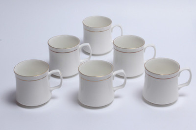 Clay Craft Maik-110 Bone China Mug 170 ml, Pack of 6