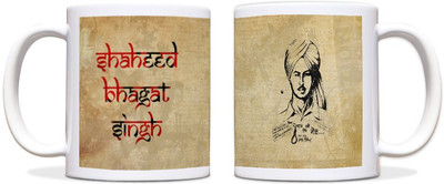 54% OFF on ShopMantra Legendary Indian Freedom Fighter Black Ceramic Mug 300 ml