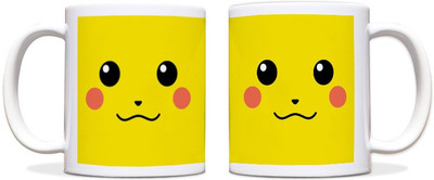 60% OFF on ShopMantra Pikachu Minimal Design Black Ceramic Mug 300 ml