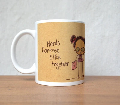 60% OFF on StyBuzz nerd forever stick together valentine Porcelain Mug 300 ml