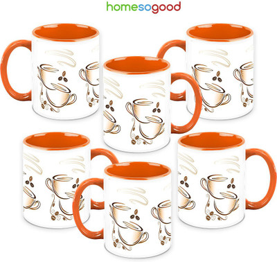 41% OFF on HomeSoGood Coffee With My Friend 6 Mugs Ceramic Mug 325 ml, Pack of 6 41% OFF on HomeSoGood Coffee With My Friend 6 Mugs Ceramic Mug 325 ml, Pack of 6