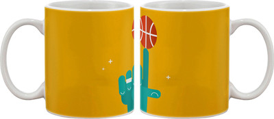 Artifa Spinning Basketball On Finger Porcelain, Ceramic Mug 350 ml