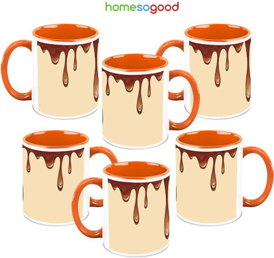 41% OFF on HomeSoGood Falling From The Side QTY 6 Ceramic Mug 325 ml, Pack of 6 41% OFF on HomeSoGood Falling From The Side QTY 6 Ceramic Mug 325 ml, Pack of 6