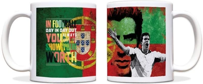 60% OFF on ShopMantra Filipe Figo Portugal Football Black Ceramic Mug 300 ml