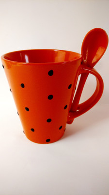 42% OFF on Cera Zems Polka Dot Ceramic Mug 175 ml, Pack of 2