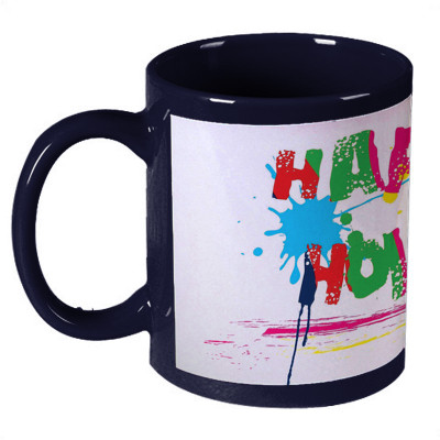 56% OFF on AMY Happy Holi Colorful Art Ceramic Mug 325 ml