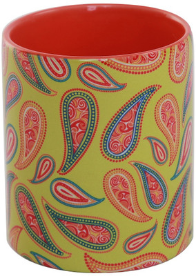 The Elephant Company Green Passion Paisley Ceramic Mug The Elephant Company Green Passion Paisley Ceramic Mug