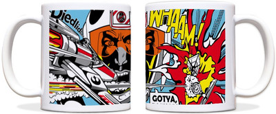 60% OFF on ShopMantra Pop Art Movement Black Ceramic Mug 300 ml