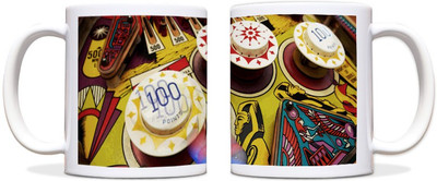 60% OFF on ShopMantra Pin Ball Black Ceramic Mug 300 ml