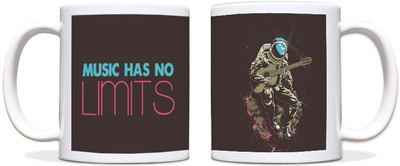 60% OFF on ShopMantra Music has no limits Black Ceramic Mug 300 ml