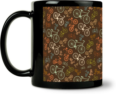 36% OFF on ShopMantra Vintage Cycle Pattern Ceramic Mug 300 ml