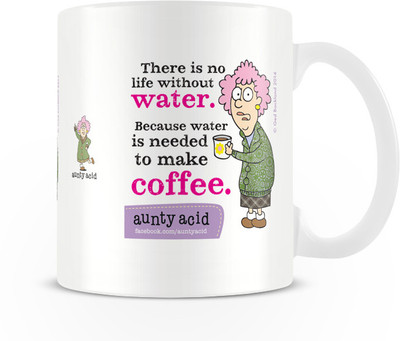 35% OFF on Tashanstreet Aunty Acid No Life Without Water Ceramic Mug