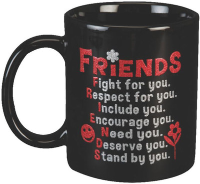 18% OFF on Red Moments Friends Ceramic Mug 350 ml