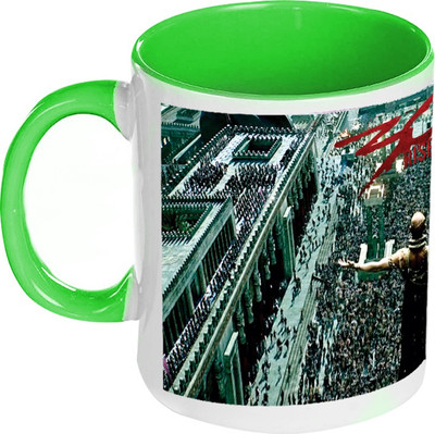 58% OFF on AMY Rise Of An Empire State Inside Green Coffee Ceramic Mug 325 ml
