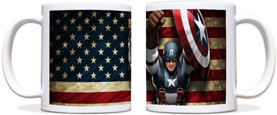 60% OFF on ShopMantra Captain America US Flag Black Ceramic Mug 300 ml 60% OFF on ShopMantra Captain America US Flag Black Ceramic Mug 300 ml