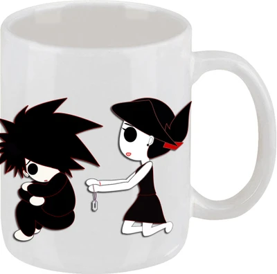 16% OFF on Ellicon 10 Cute Couple Coffee Mug Ceramic Mug