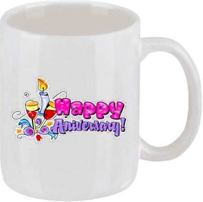 16% OFF on Ellicon 53 Happy Anniversay Ceramic Mug